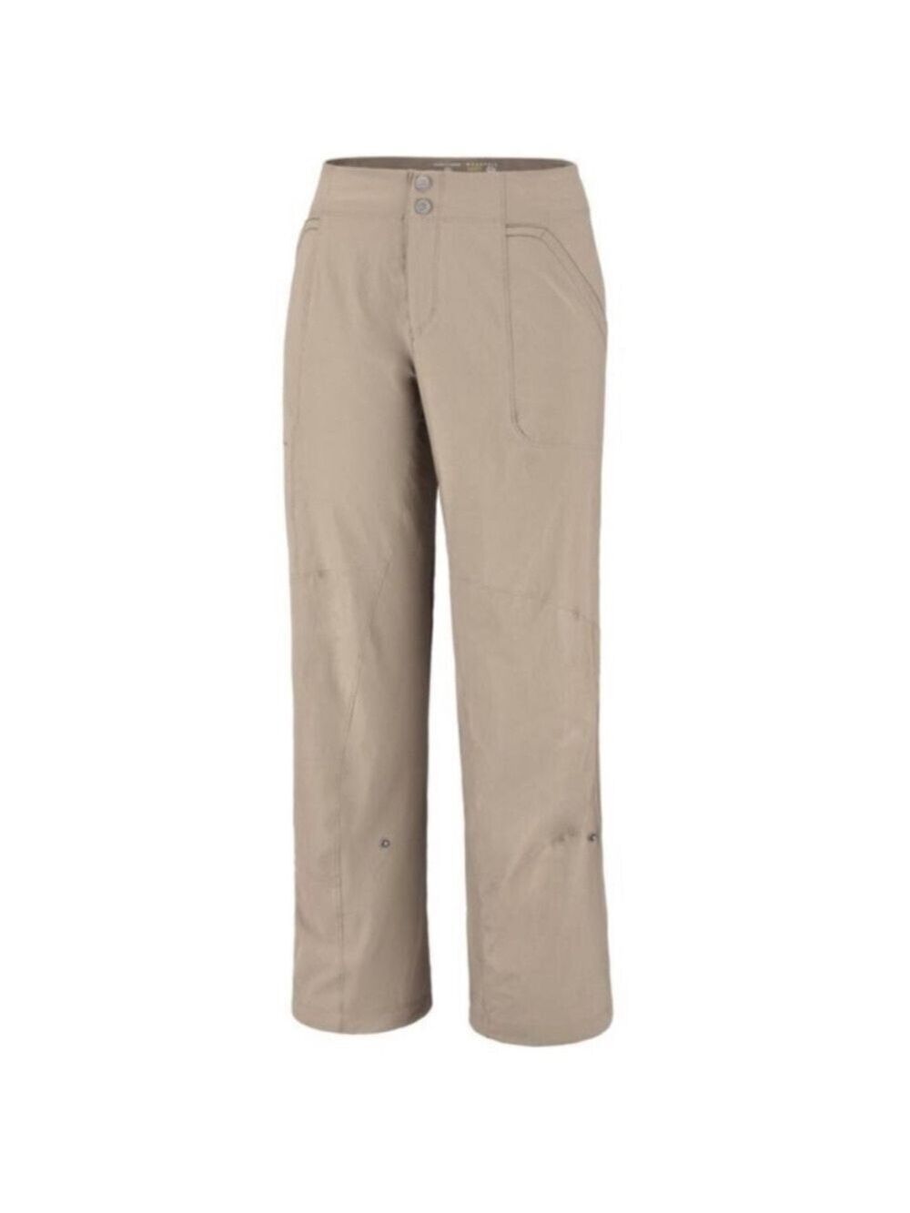 Mountain Hardwear Petra Pants Tan Nylon Stretch Hiking Climbing, Sz 4